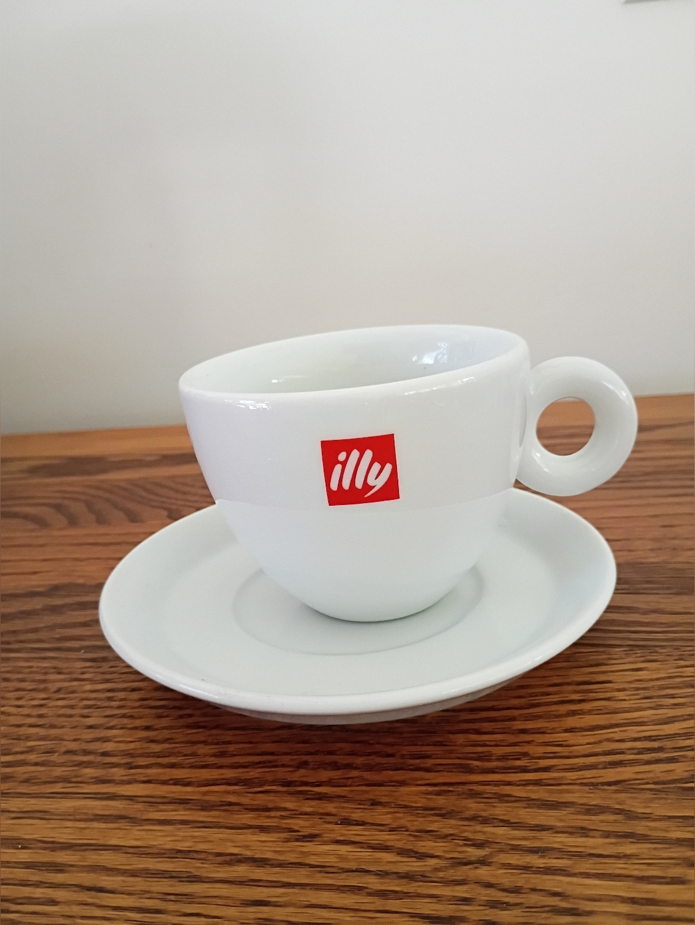 illy Porcelain Cappuccino Coffee Cup and Saucer